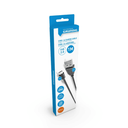 Grundig USB-A Type-C laadimiskaabel 1m
