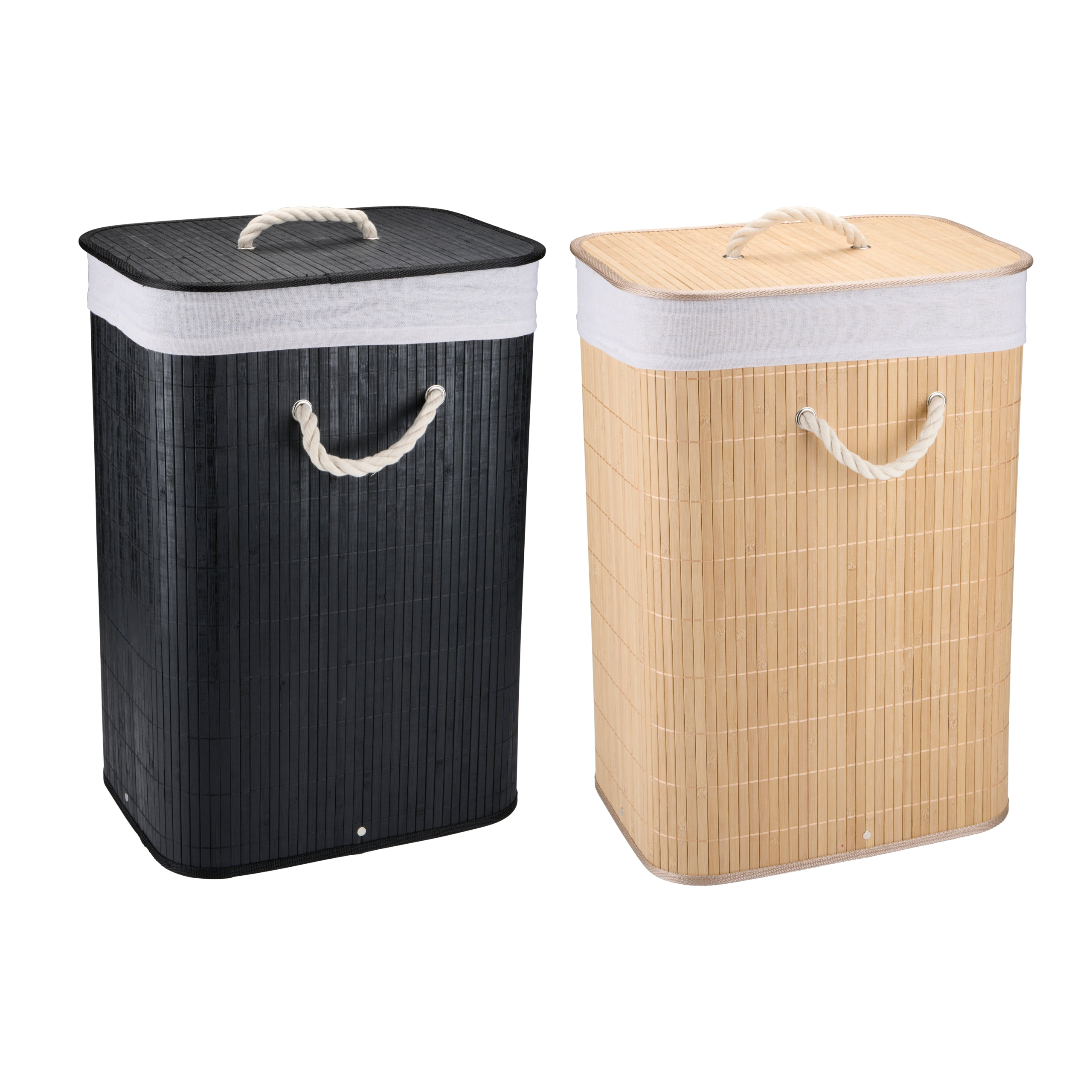 8711252497952-1.png Alpina pesukorv 30x40x56cm (naturaalne/must) - Pilt 1