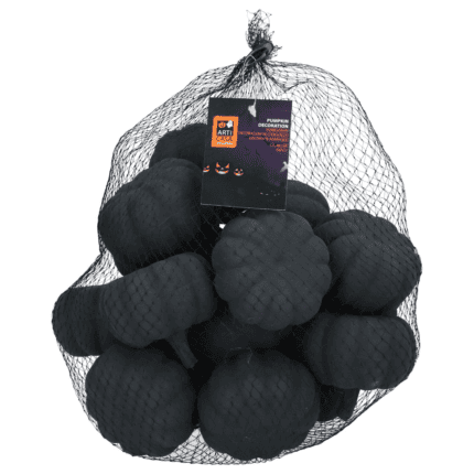 Halloweeni dekoratsioon mustad kõrvitsad 8cm (16 tk/pk)