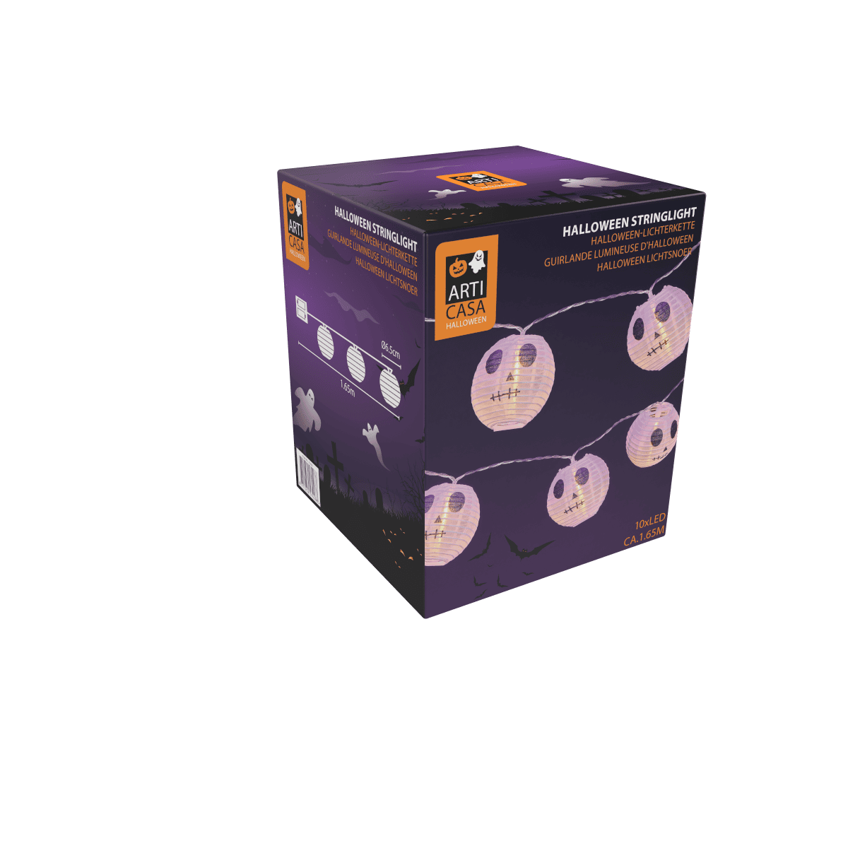 8711252574288-1.png Halloweeni valguskett luukerepallid 1,65m - Pilt 1