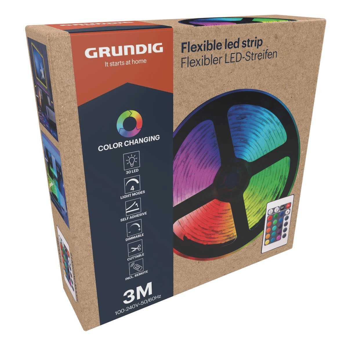 8711252586335-1.png Grundig LED riba 180LED RGB 3m - Pilt 1