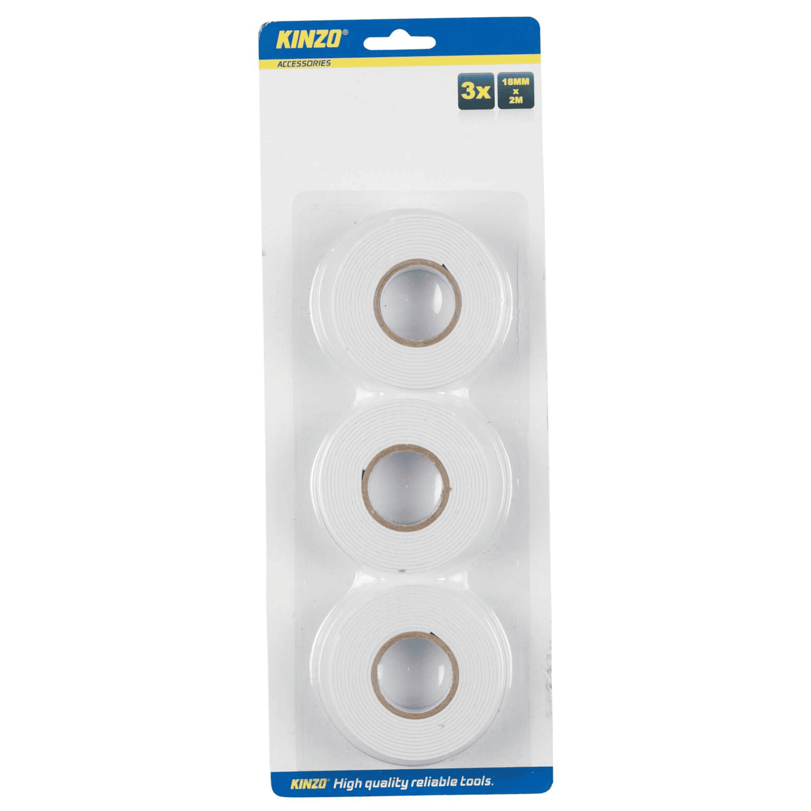 8711292202981-1.png Kinzo kahepoolne teip 18mmx2m (3 tk/pk) - Pilt 1